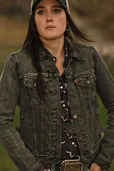 Mia Yellowstone TV Series Eden Brolin Black Denim Jacket