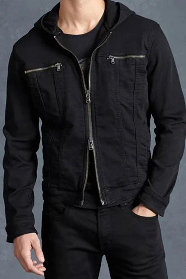 Edgar Ramirez Carlos Torres Yes Day Hooded Black Cotton Jacket