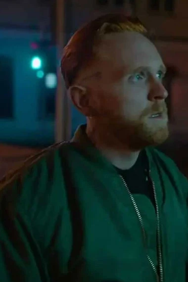 Josef Davies Young Wallander Vincent Soren Green Bomber Jacket