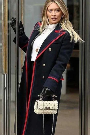 Hilary Duff Kelsey Peters Younger Black Wool Trench Coat