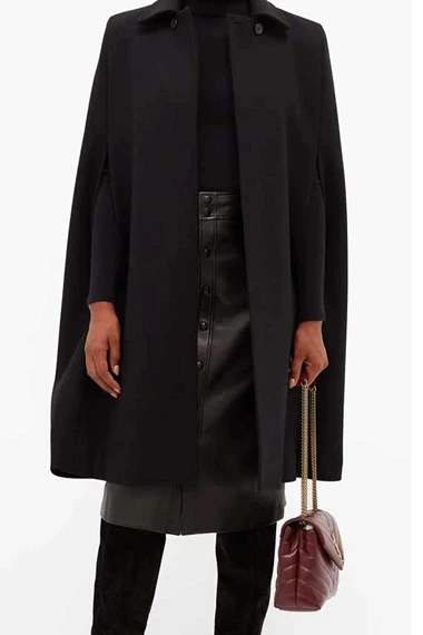 Kelsey Peters Hilary Duff Younger TV Series Black Wool Cape